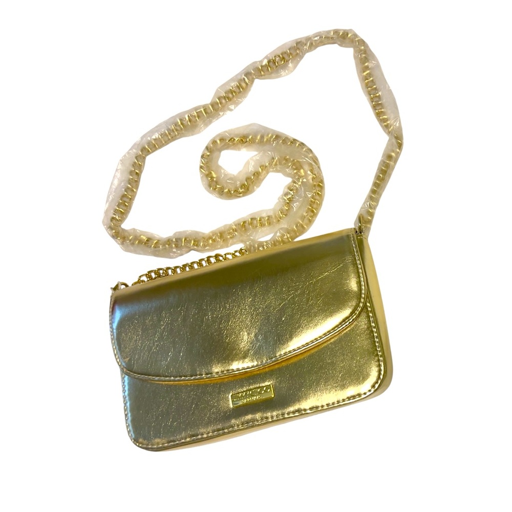 NWT Jimmy Choo Chic Gold Crossbody Bag
